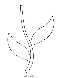 Printable flower stem template flower templates printable flower template leaf template