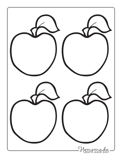 Free printable apple templates for fall crafts