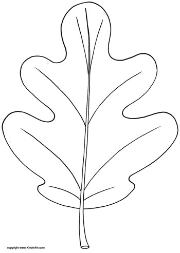Oak leaf coloring page â