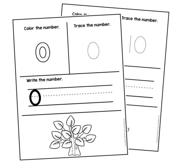 Free printable leaf counting worksheets