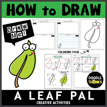 How to draw a leaf pal directed drawing activities by doodle thinks