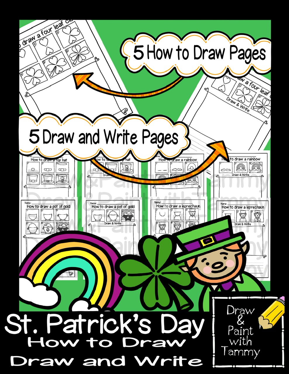 Directed drawings for st patricks day with how to draw and write pages made by teachers