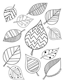 Fall coloring activity â leaf coloring pages â painting ideas â fun art center leaf coloring page flower drawing flower doodles