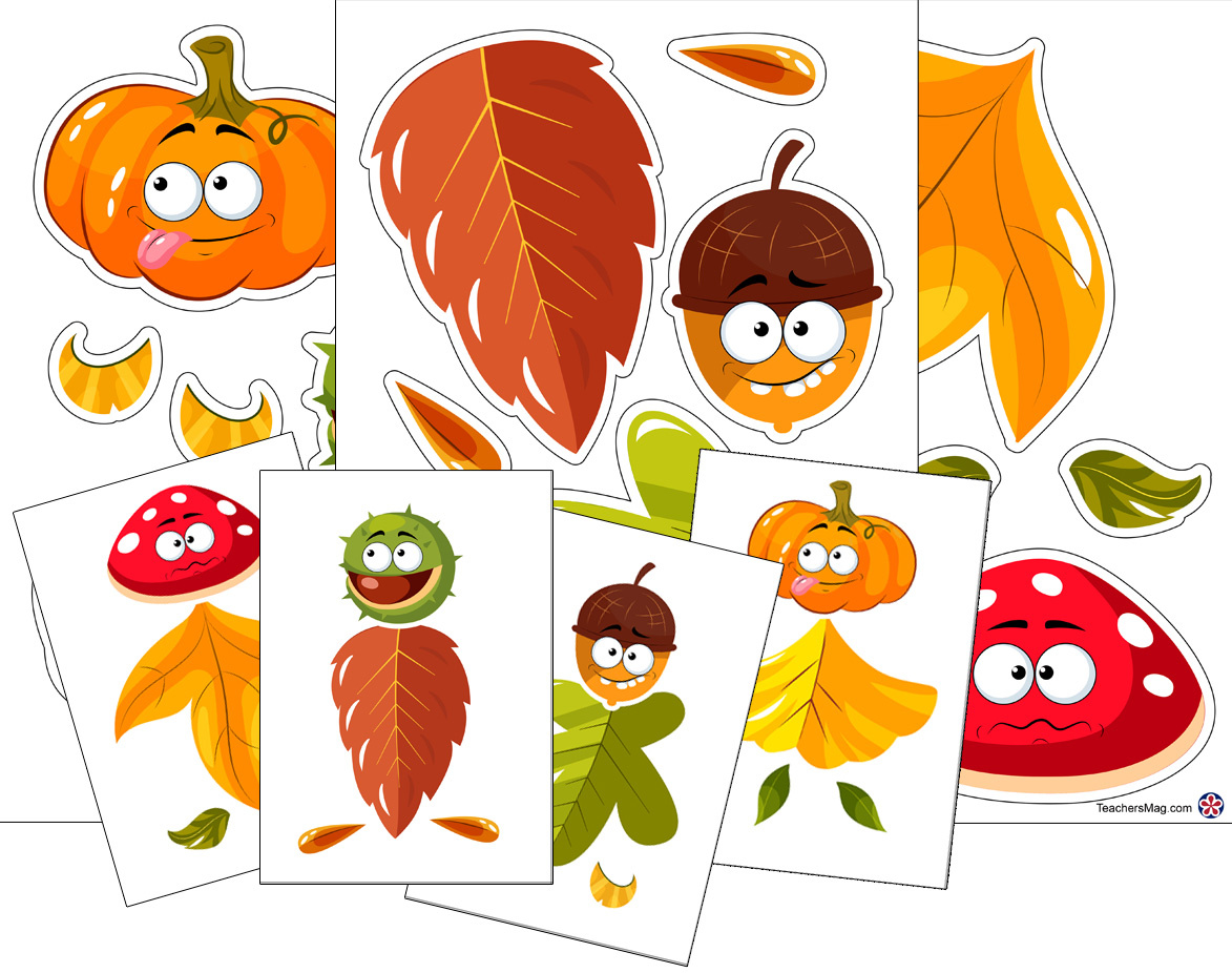 Leaf man printable craft for kids