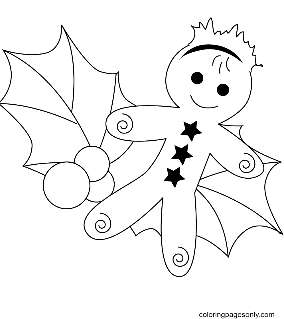 Gingerbread man coloring pages printable for free download