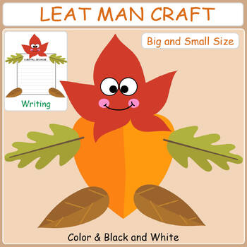 Fall leaf craft writing coloring leaf man activities leaf template fall leaves