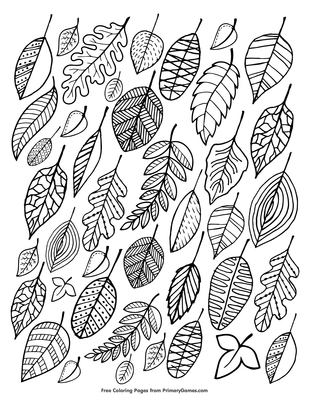 Falling leaves coloring page â free printable pdf from