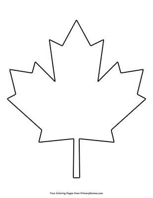 Simple maple leaf coloring page â free printable pdf from