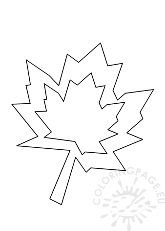 Maple leaf template pdf coloring page