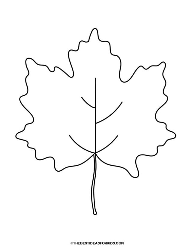 Leaf coloring pages free printables