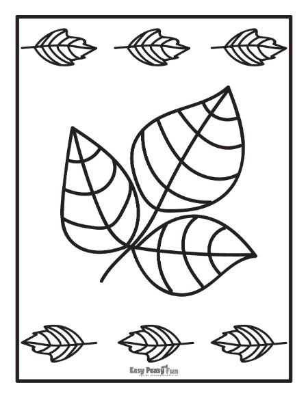 Printable leaf coloring pages â sheets