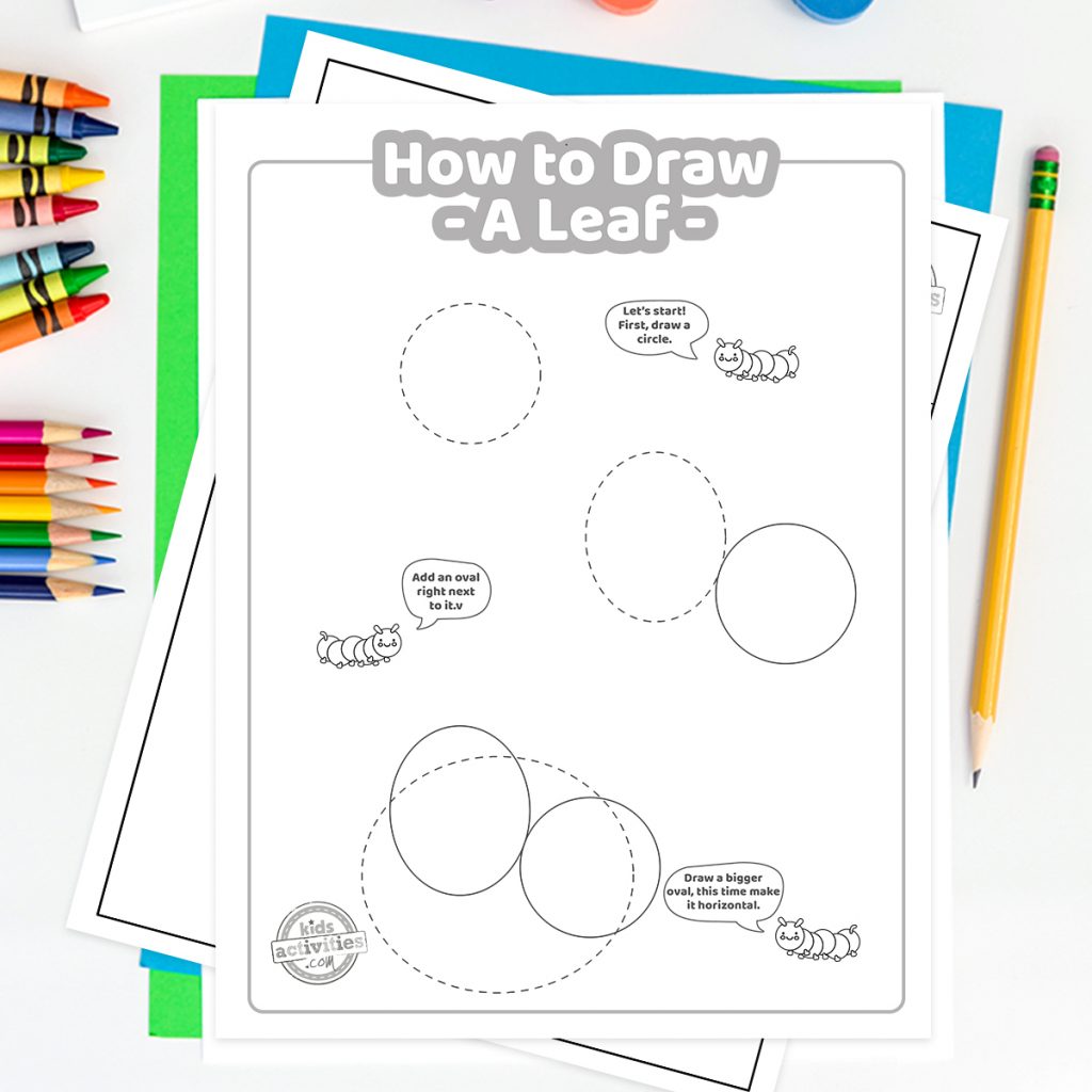 How to draw a leaf easy printable lesson for kids kids activities blog