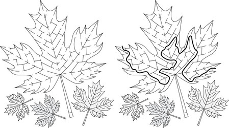 Leaf easy maze vector images