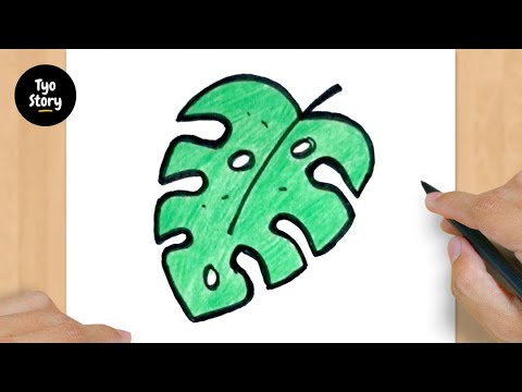 How to draw a leaf