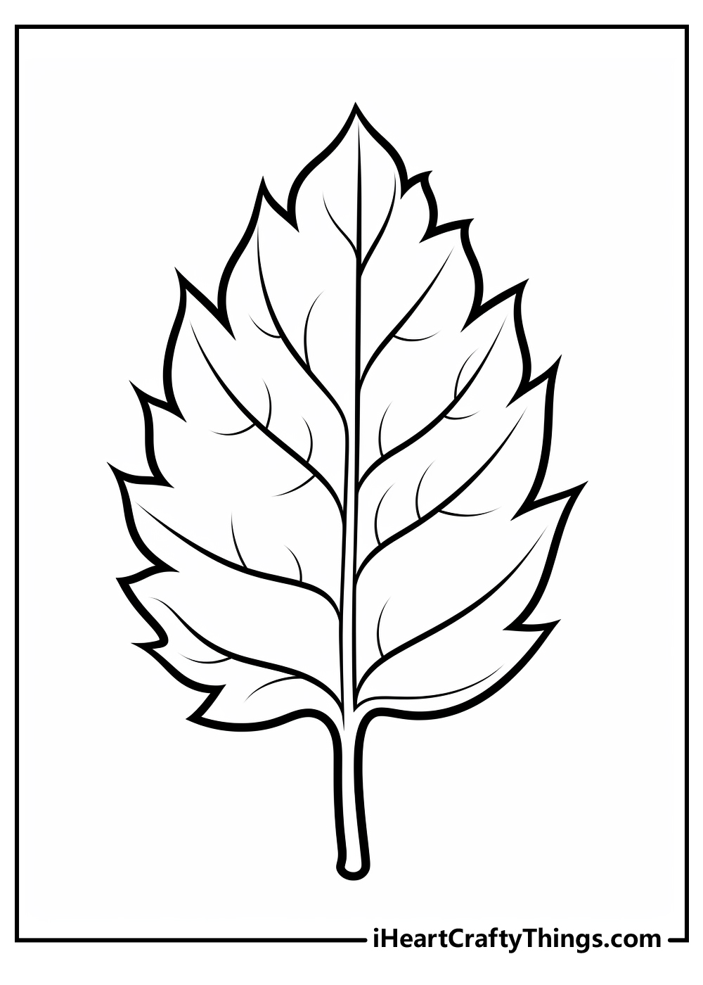 Leaf coloring pages free printables