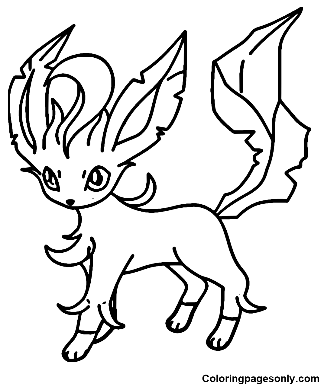 Leafeon coloring pages printable for free download