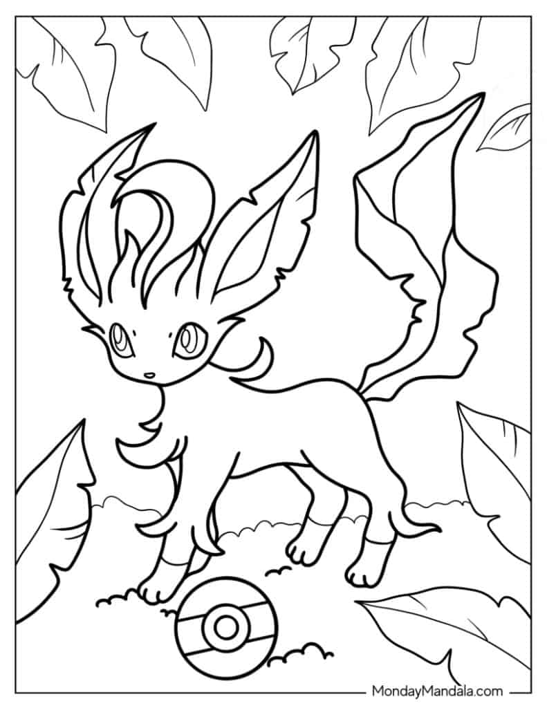 Eevee coloring pages free pdf printables