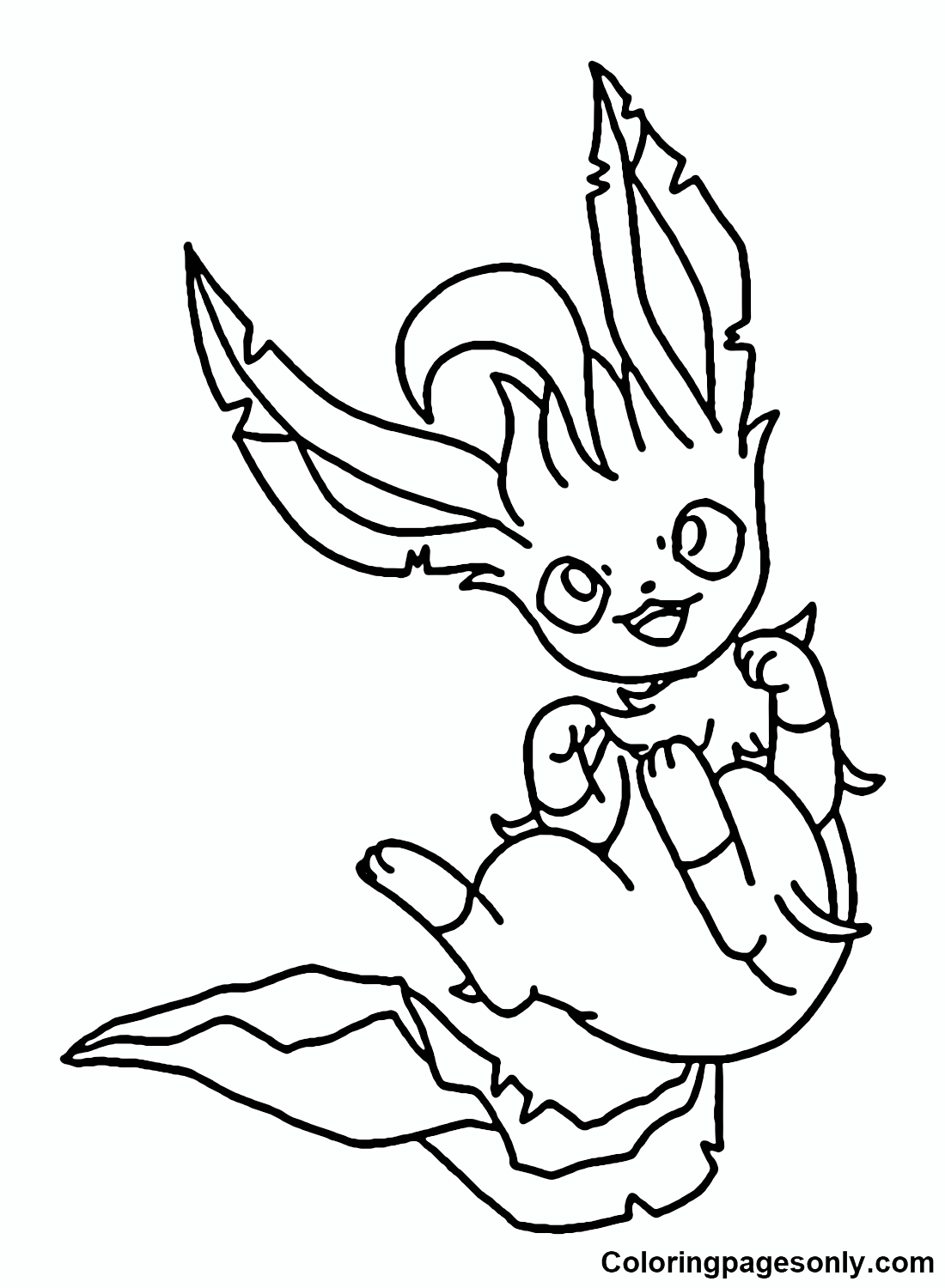 Leafeon coloring pages printable for free download