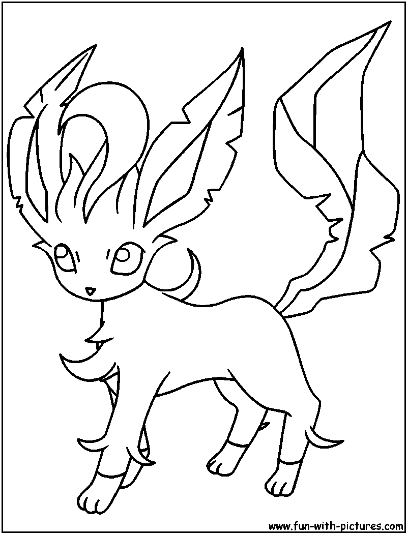 Leafeon coloring page