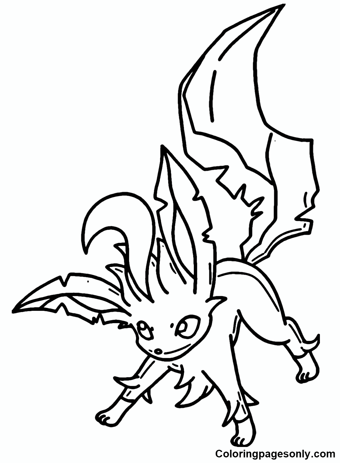 Leafeon coloring pages printable for free download