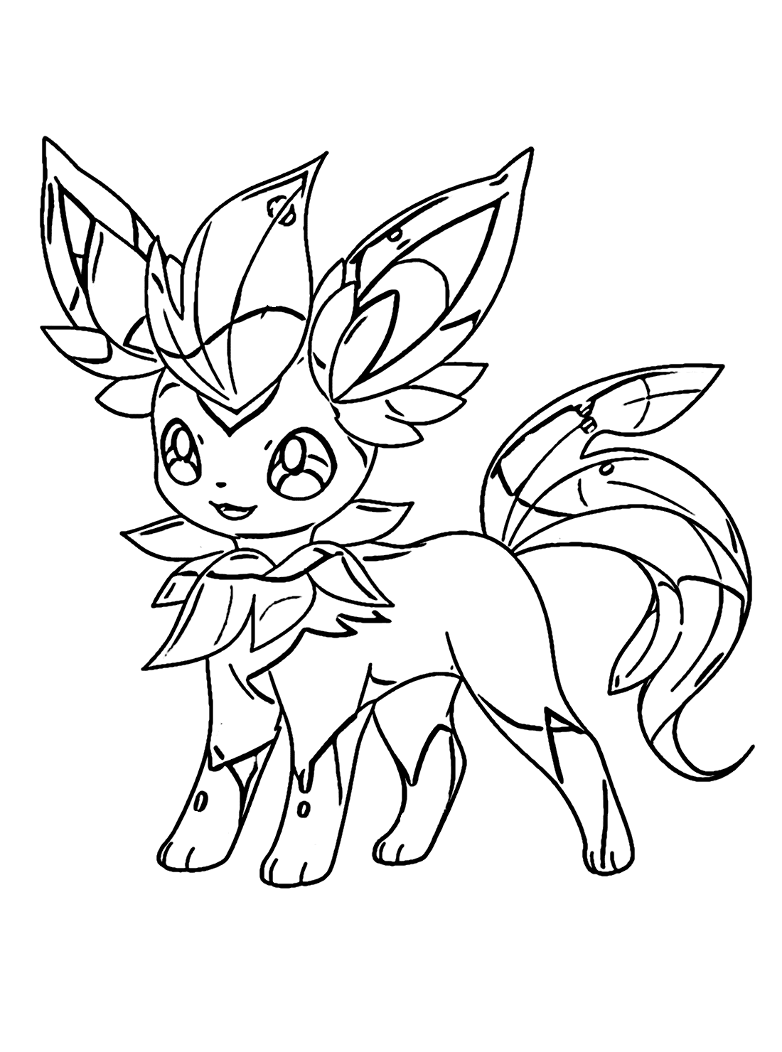 Coloringonlinefree leafeon coloring pages free online for kidsleafeâ