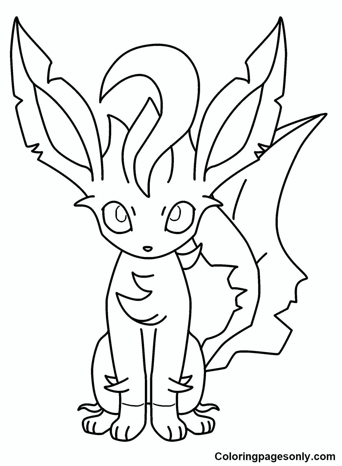 Leafeon coloring pages printable for free download