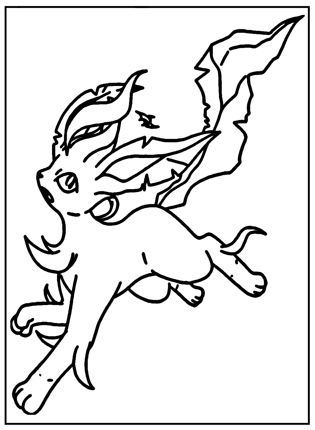 Leafeon coloring pages