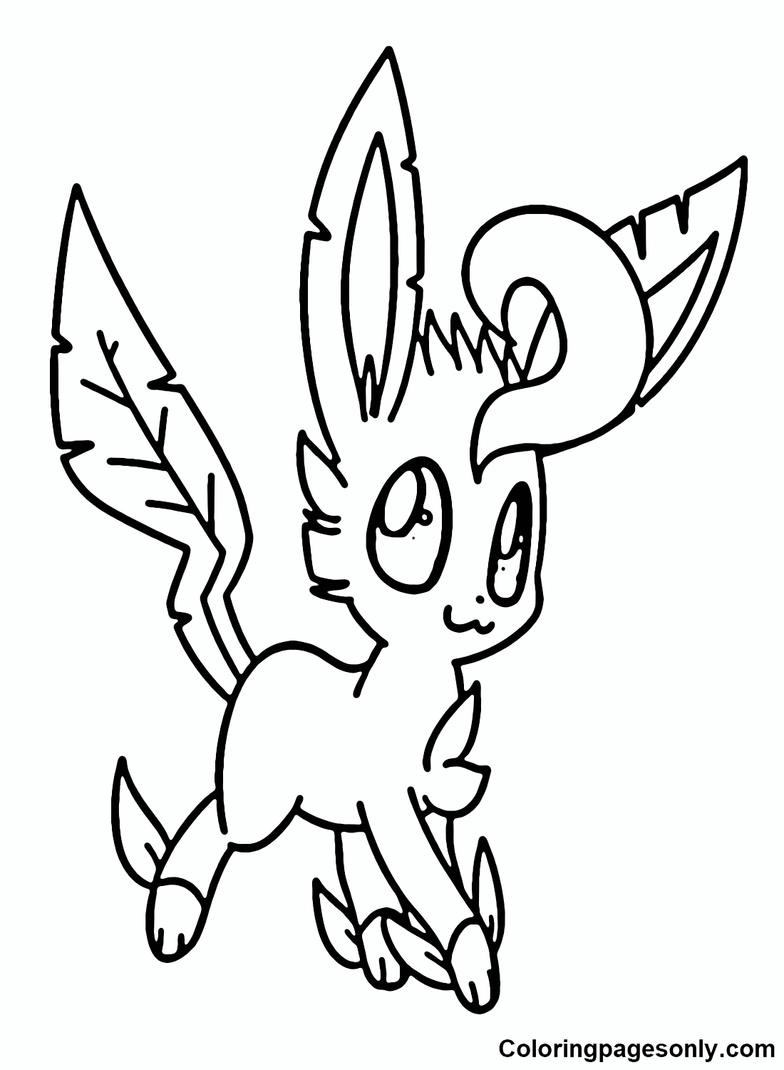 Leafeon coloring pages printable for free download