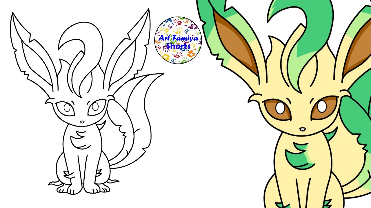 Sketch leafeon sketch drawing easy pokemon step by step coloring art famiya drawing