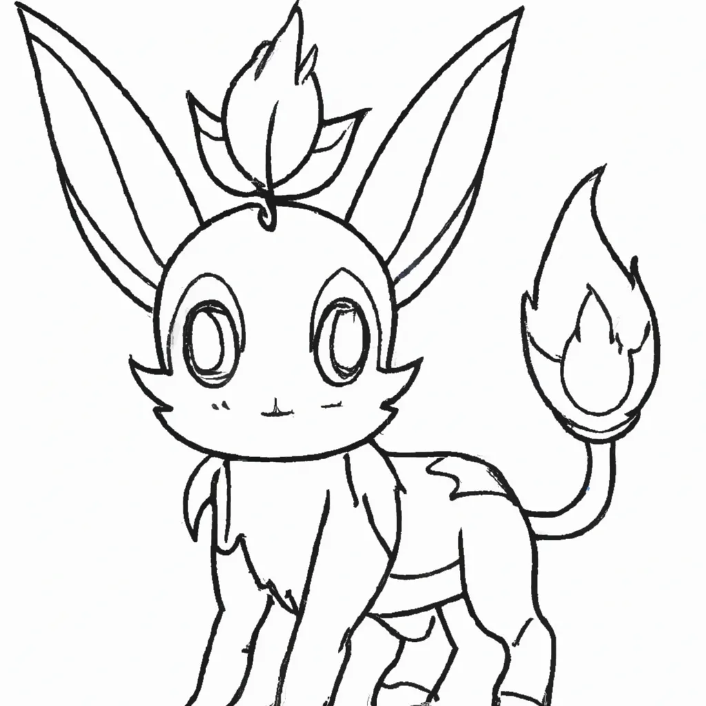 Leafeon pokãmon para colorir e imprimir evoluããµes da eevee para colorir