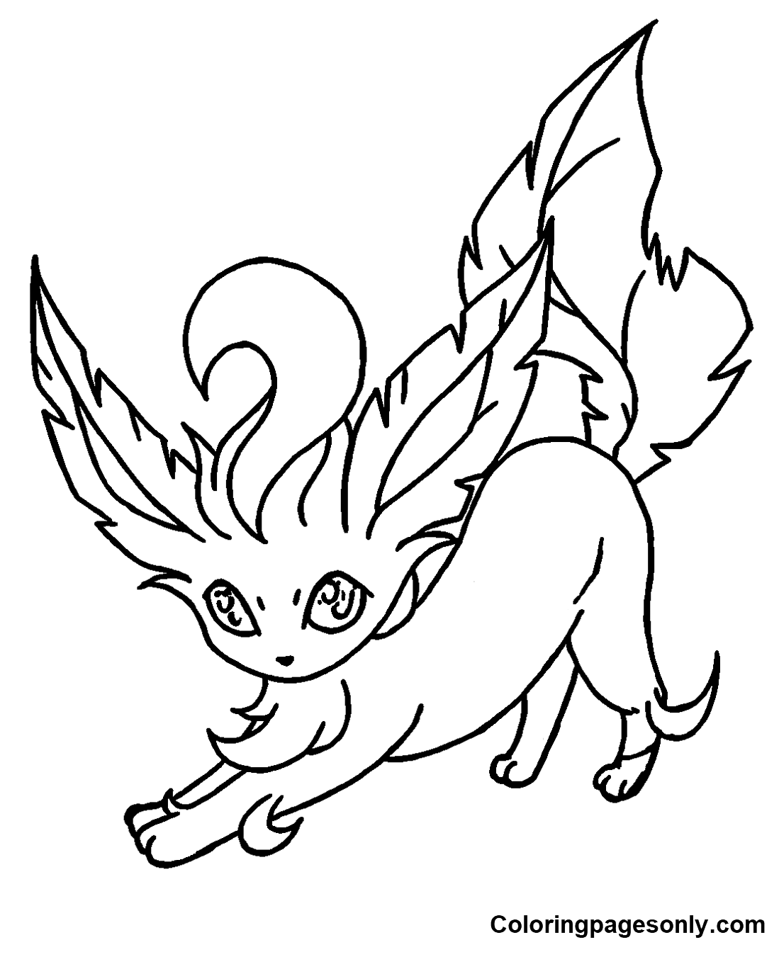 Leafeon coloring pages printable for free download