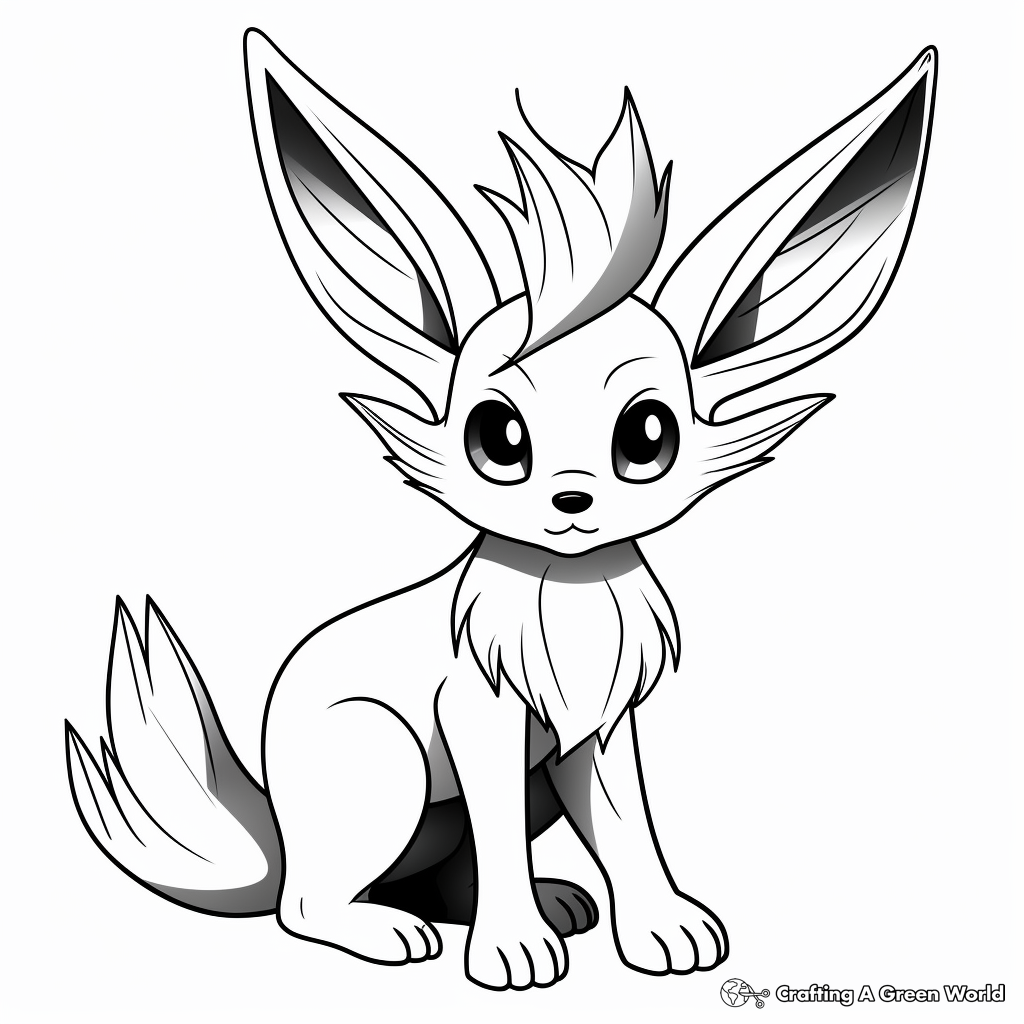 Eevee inspired coloring pages