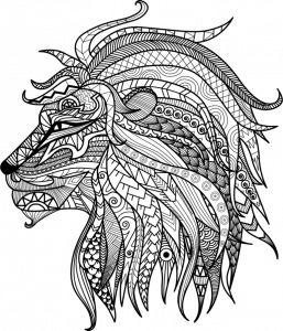 Leão para colorir pintar e imprimir lion coloring pages animal coloring pages mandala coloring pages