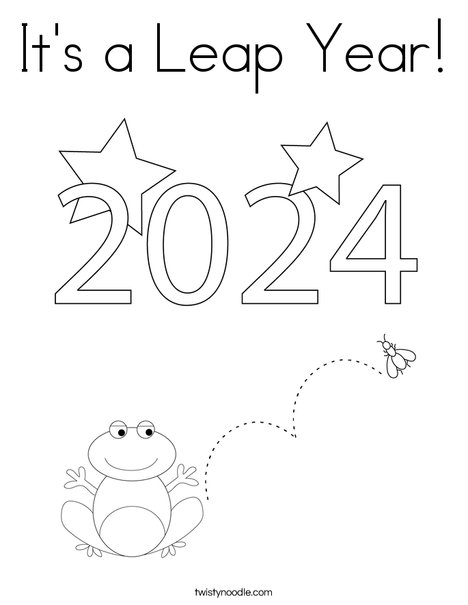Its a leap year coloring page