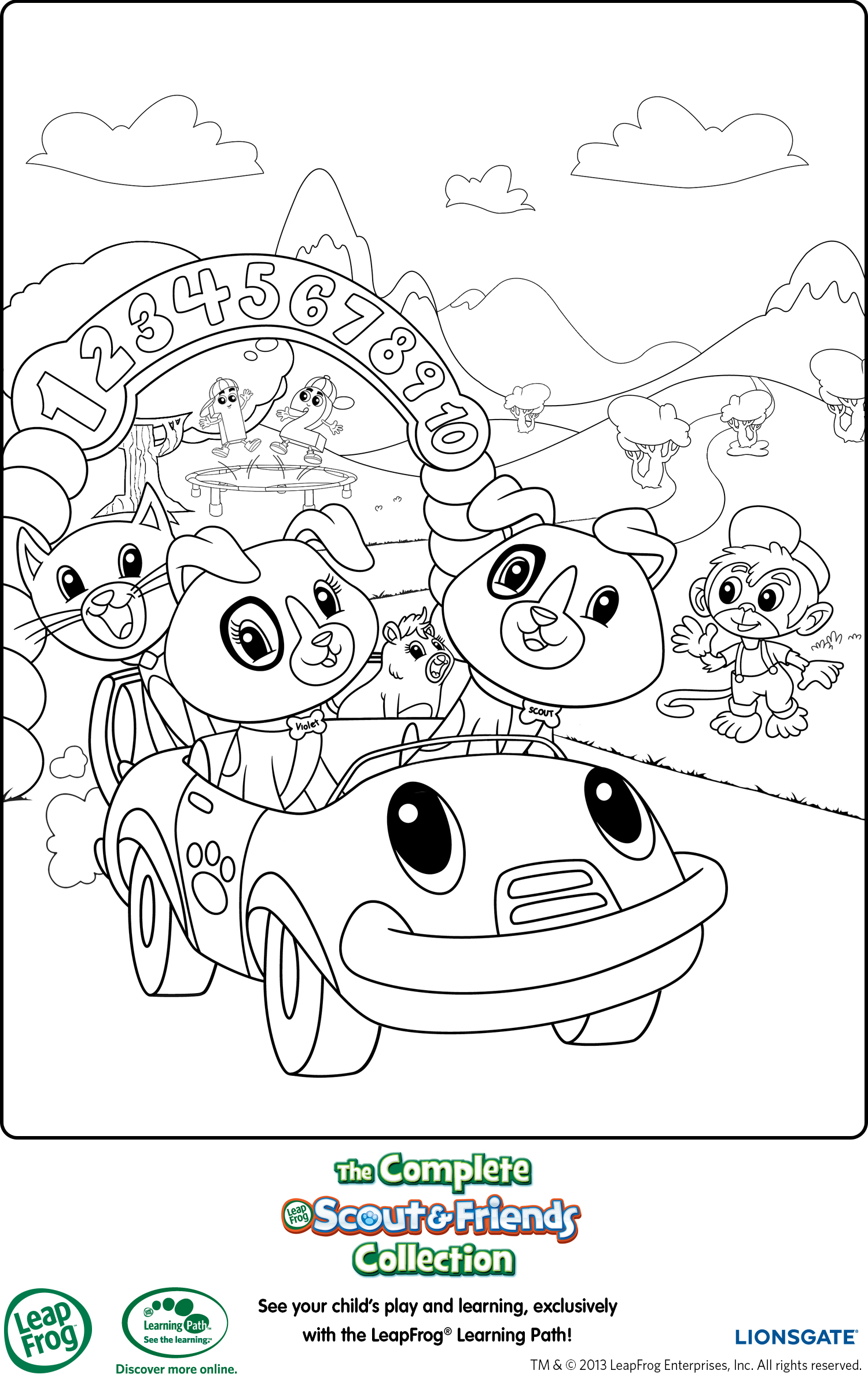 Leapfrog printable coloring page