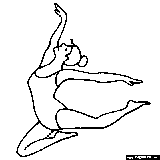 Ballerina and ballet dancer online coloring pages