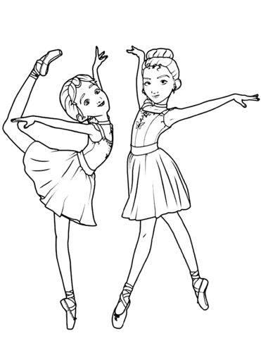 Camille le haut and fãlicie milliner from leap coloring page ballerina coloring pages dance coloring pages coloring pages