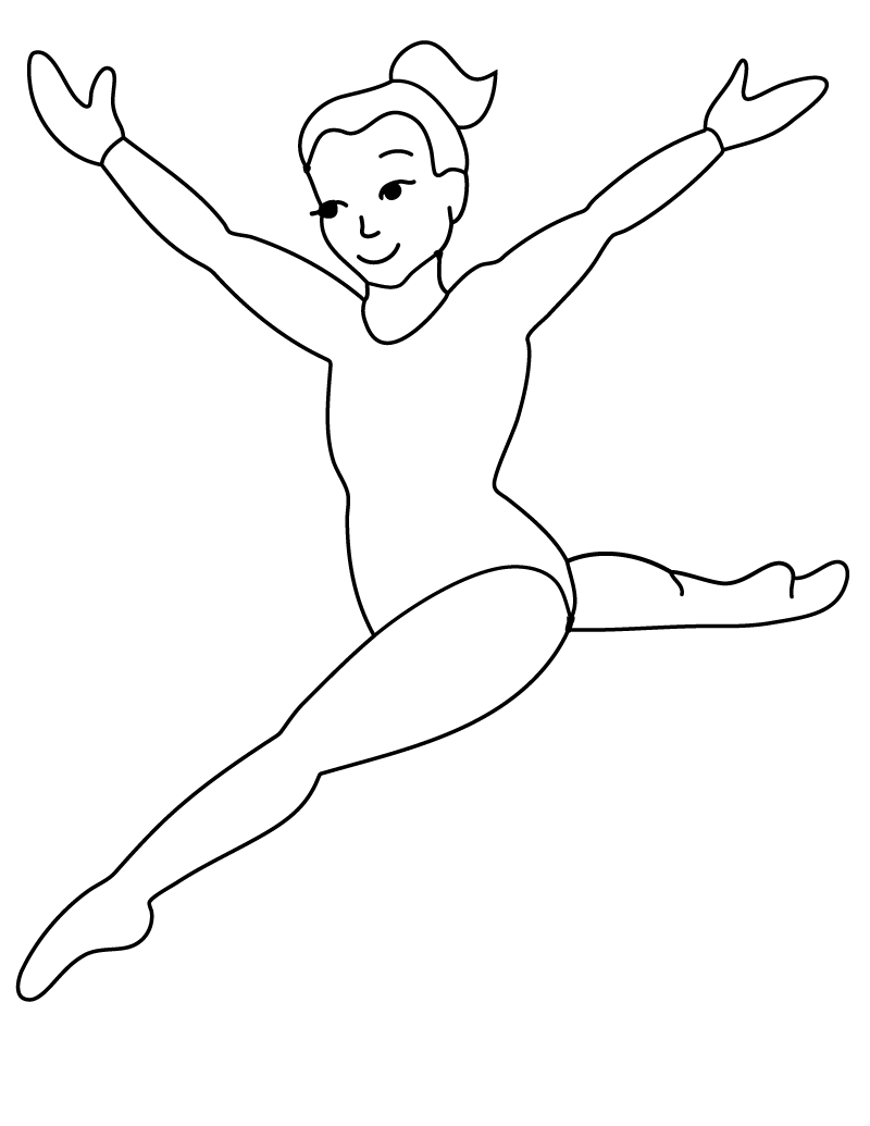 Gymnastics coloring pages