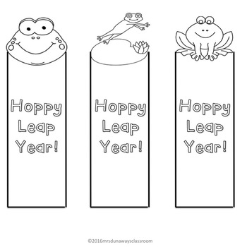 Freebie leap year coloring pages bookmarks by mrs dunaways classroom