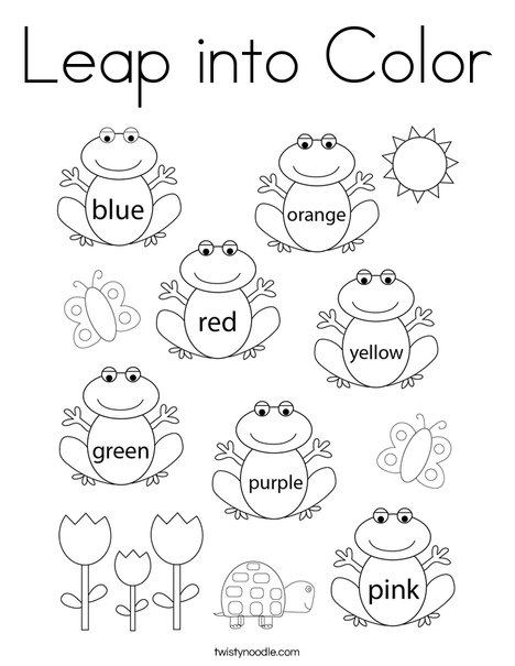 Leap into color coloring page