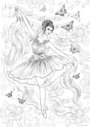 Ballerina â favoreads coloring club