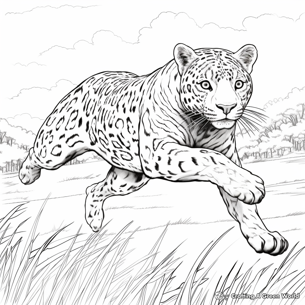 Jaguar coloring pages