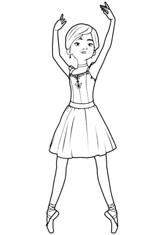 Fãlicie milliner from leap movie coloring page free printable coloring pages