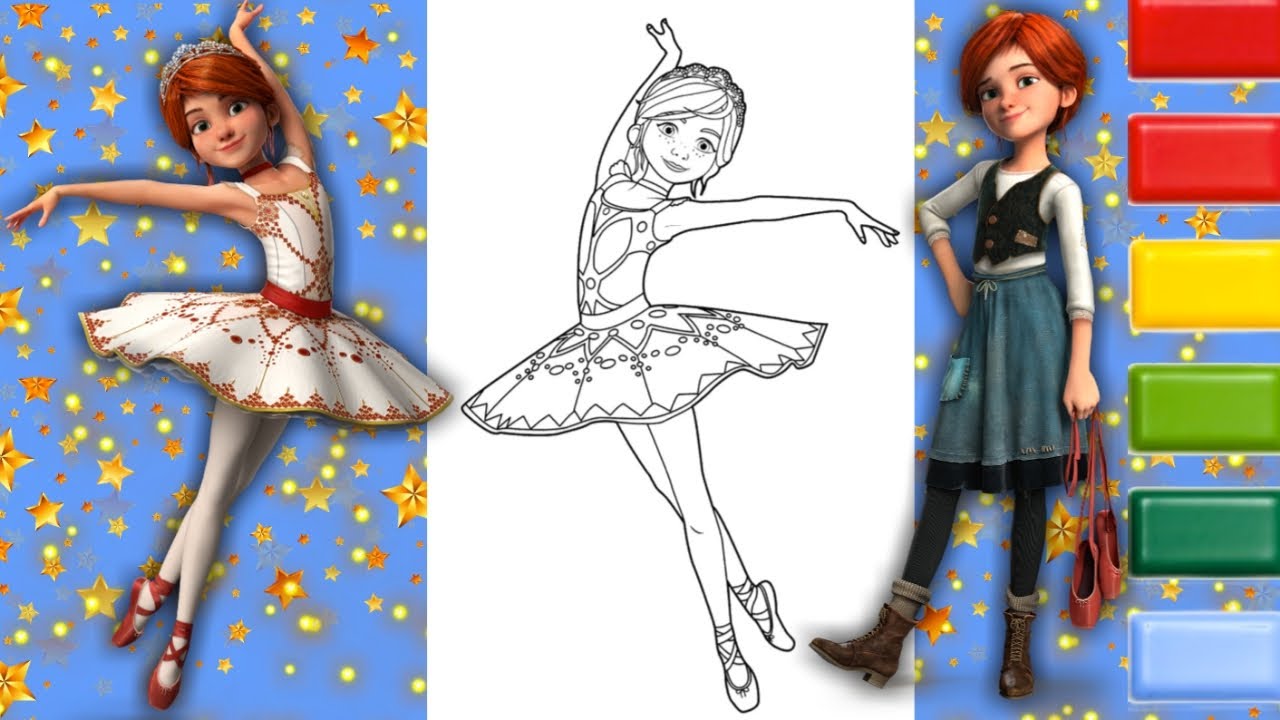 Coloring ballerina coloring page