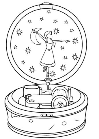 Ballerina music box coloring page music box ballerina ballerina drawing ballerina music