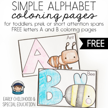 Free alphabet coloring pages letter a letter b year olds and preschool