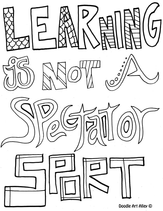 Learning quote coloring pages