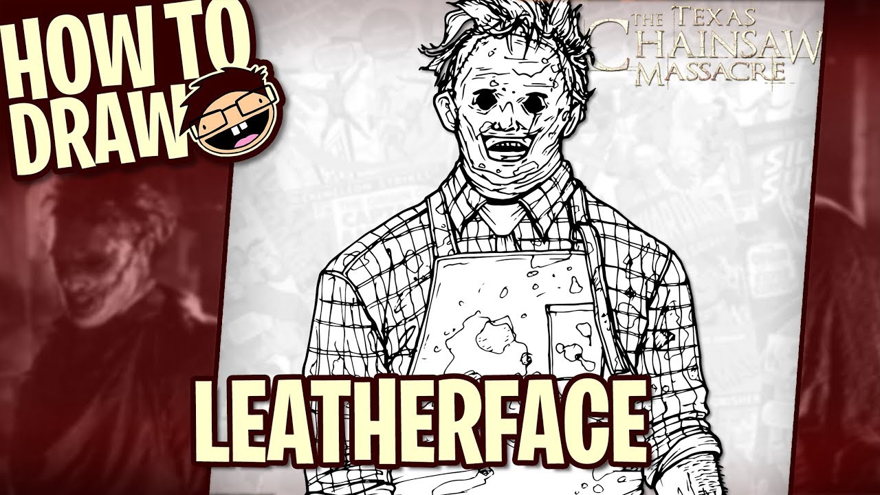 How to draw leatherface the texas chainsaw massacre drawing tutorial