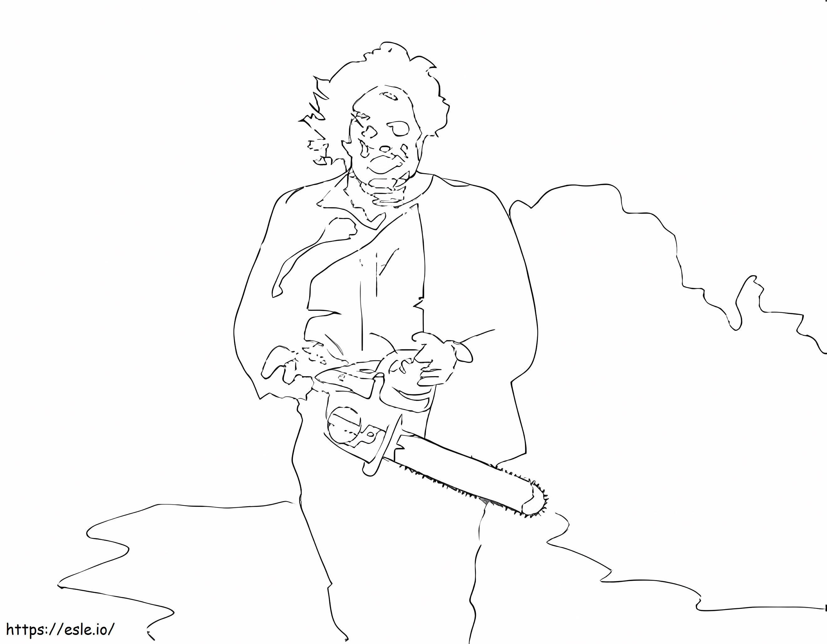 Leatherface coloring page