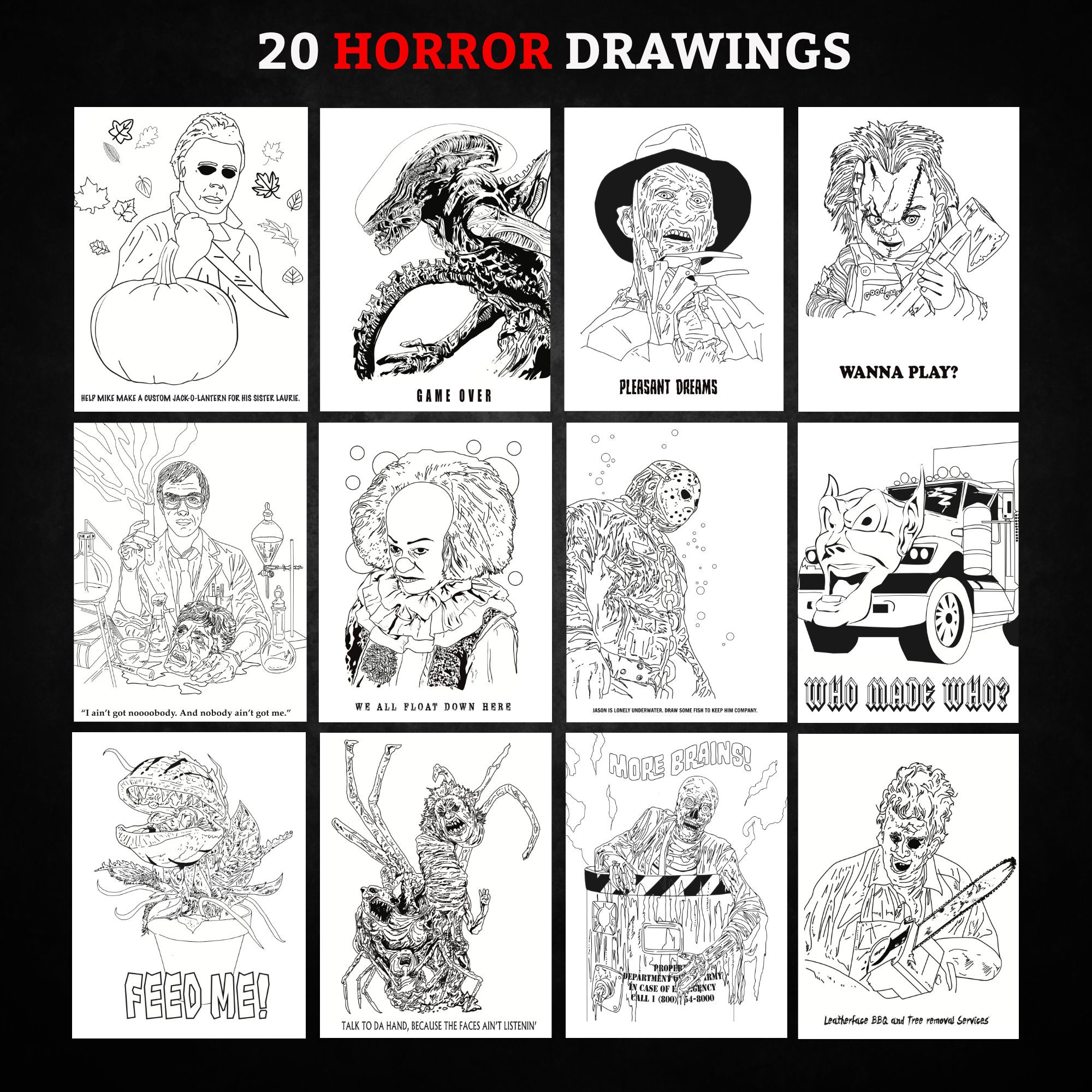 Horror coloring book volume